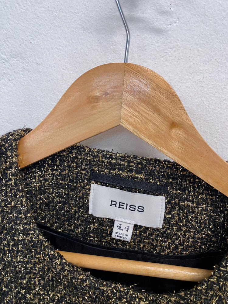 Fabulous Reiss Jacket UK 8 Gold black metallic SS002