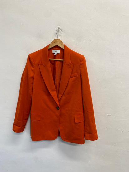 Fabulous Reiss Blazer UK 12 Orange Celia wool blend single breasted SS002