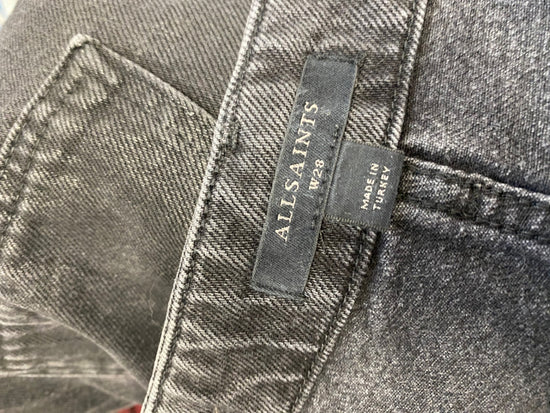 Fabulous All Saints Tay carpenter Wide leg jeans W28" Black SS002