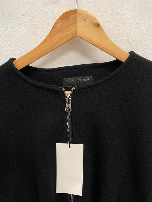 Fabulous Zara Bomber jacket UK 12 Black cosy SS002