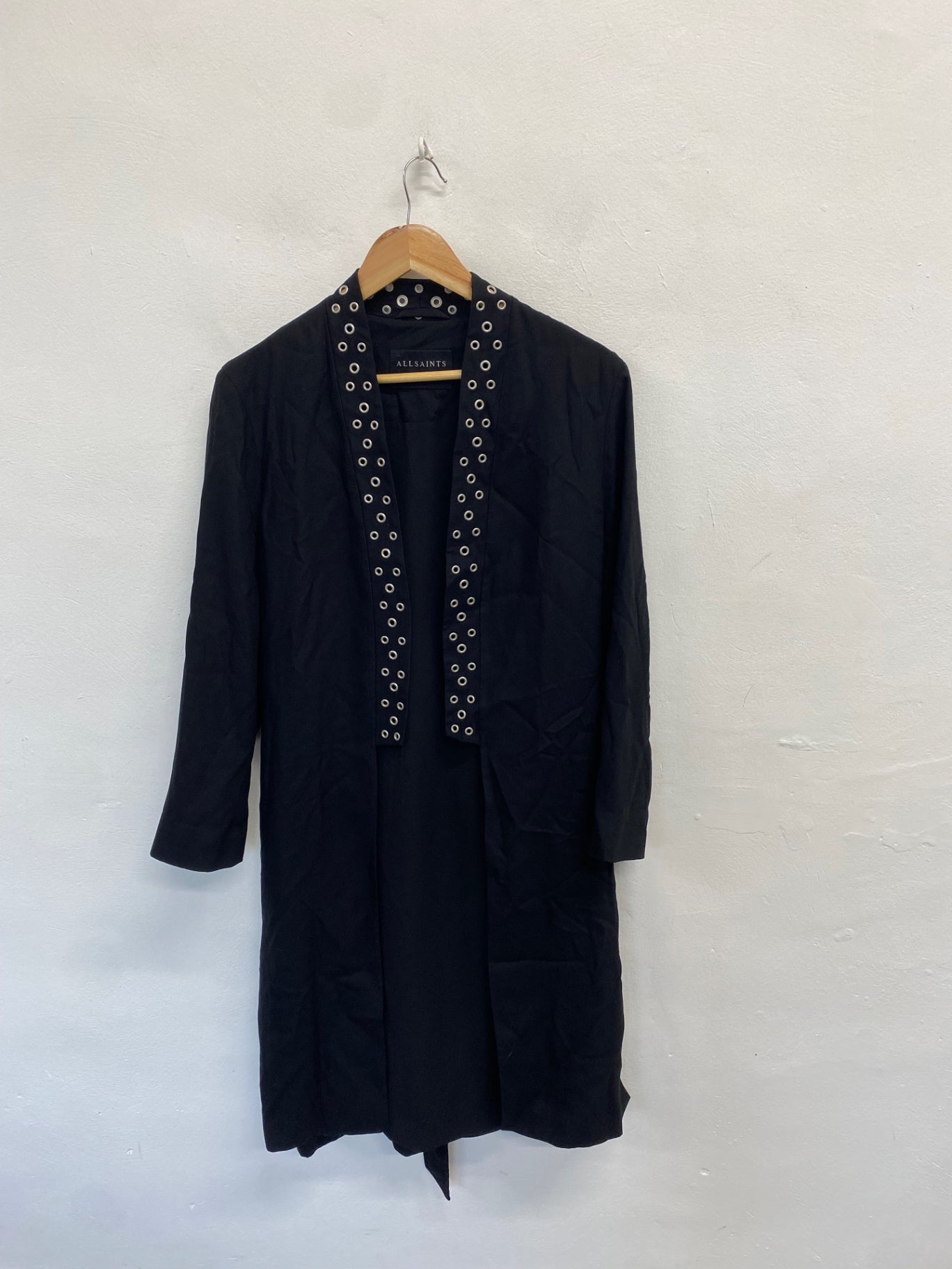 Fabulous AllSaints kady Kimono UK 10 Black stud SS002
