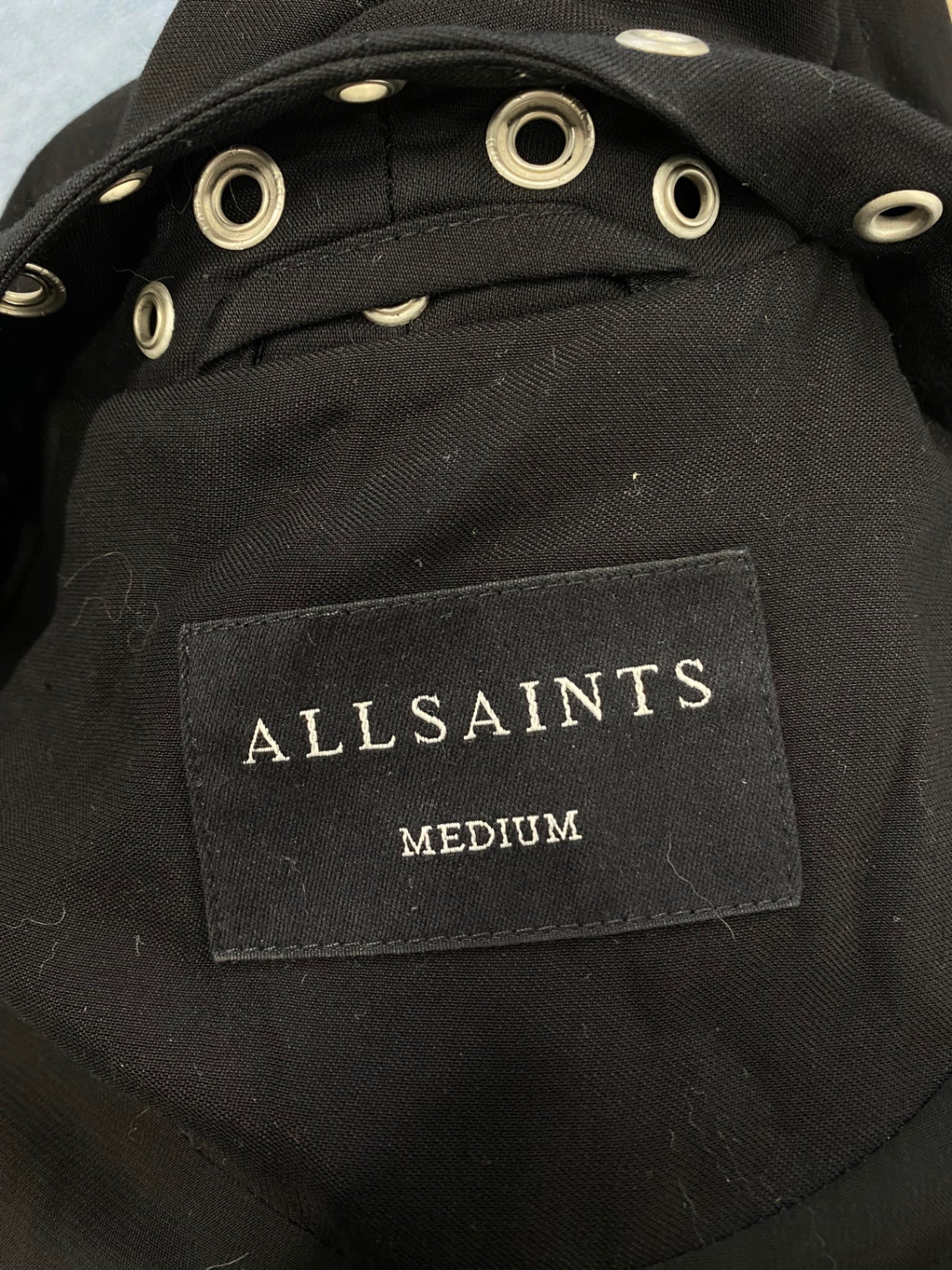 Fabulous AllSaints kady Kimono UK 10 Black stud SS002
