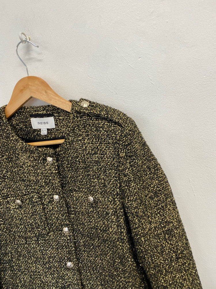 Fabulous Reiss Jacket UK 8 Gold black metallic SS002