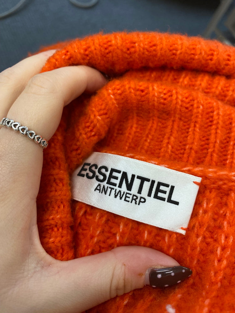 Fabulous Essentiel antwerp Sweater wool blend UK 12 Orange SS002