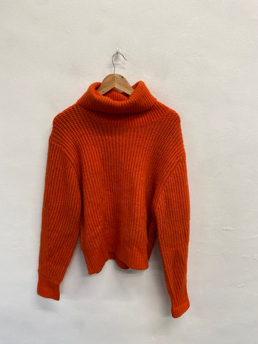 Fabulous Essentiel antwerp Sweater wool blend UK 12 Orange SS002
