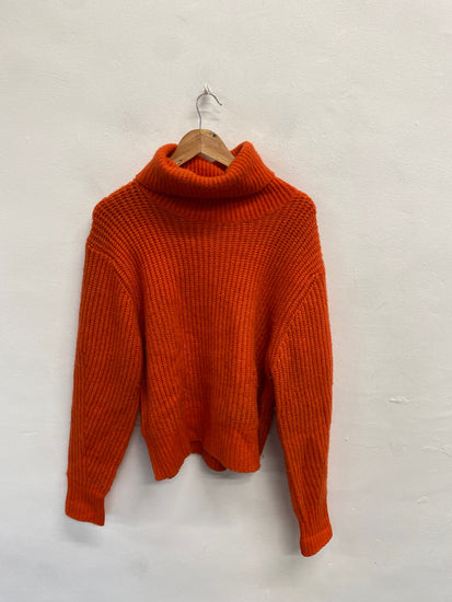 Fabulous Essentiel antwerp Sweater wool blend UK 12 Orange SS002