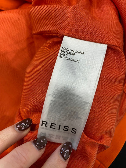 Fabulous Reiss Blazer UK 12 Orange Celia wool blend single breasted SS002