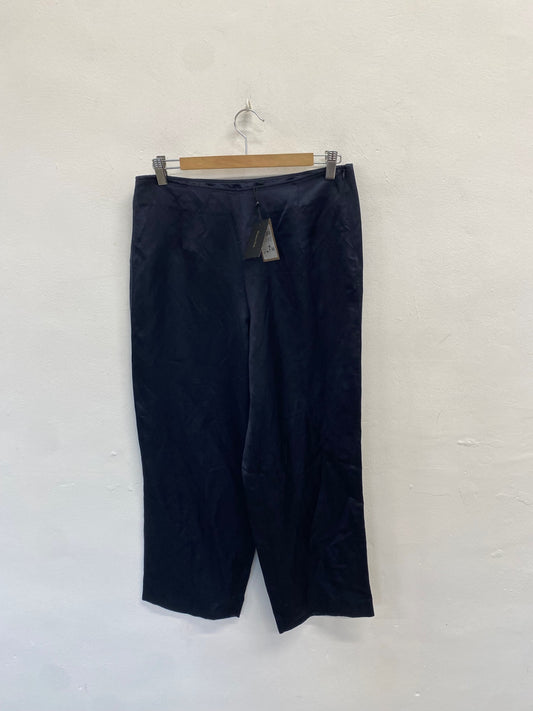 Fabulous Massimo Dutti Wide leg trousers UK 12 Navy SS002