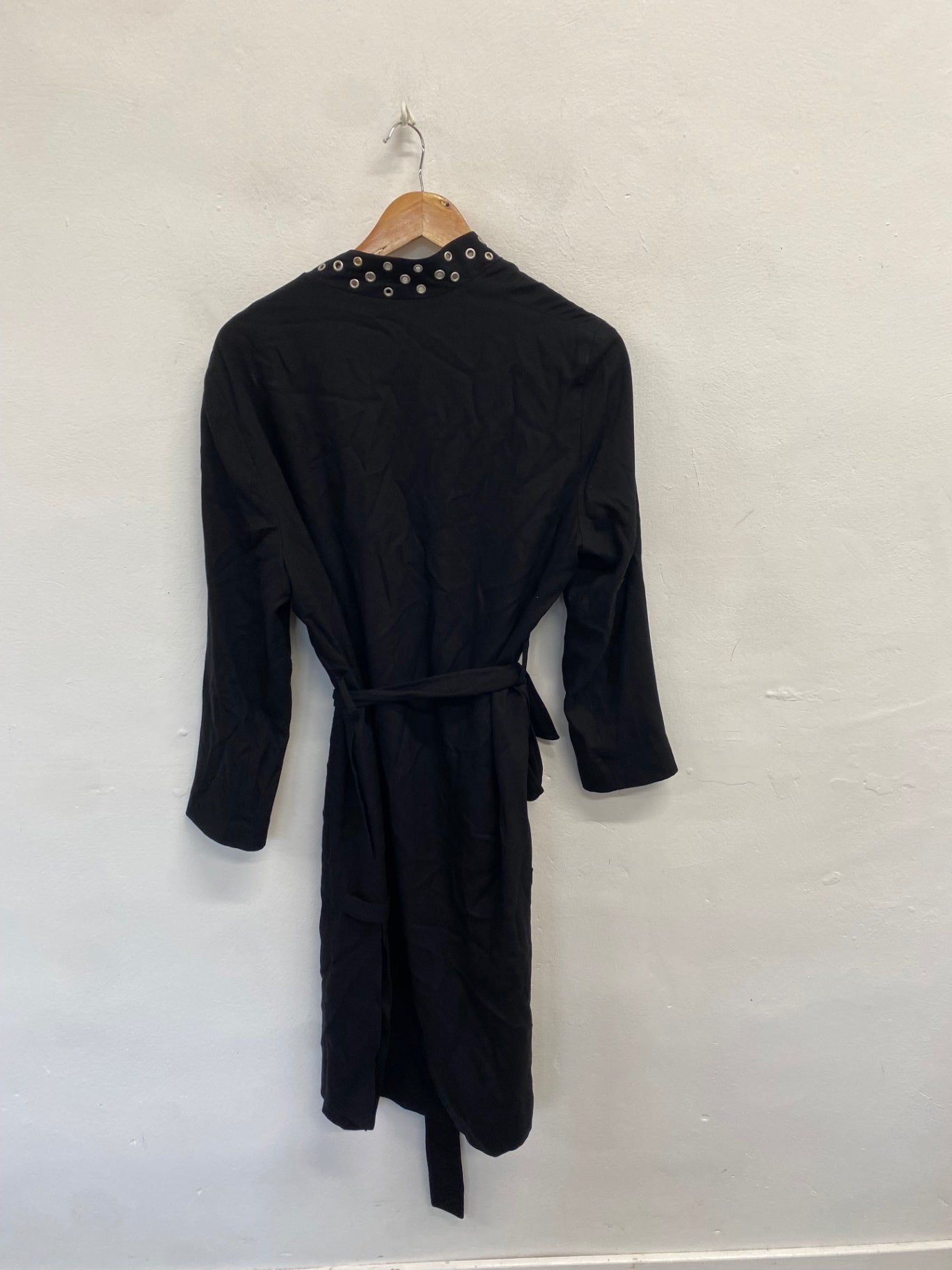 Fabulous AllSaints kady Kimono UK 10 Black stud SS002