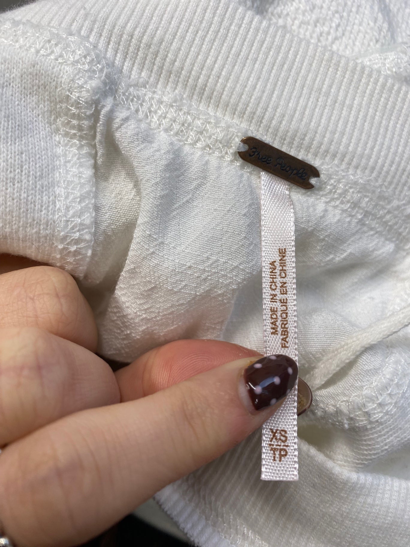 Fabulous Free people Tunic UK 6 White distressed hem CP002