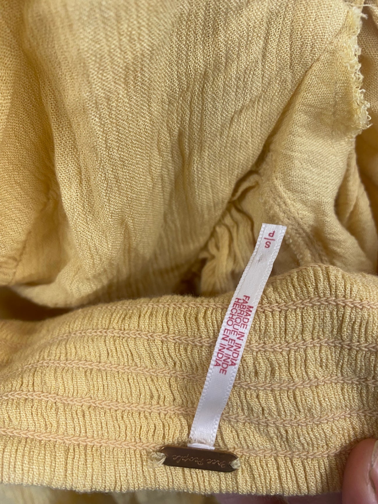 Fabulous Free People boho Crissy Cross Top UKS soft Yellow CP002