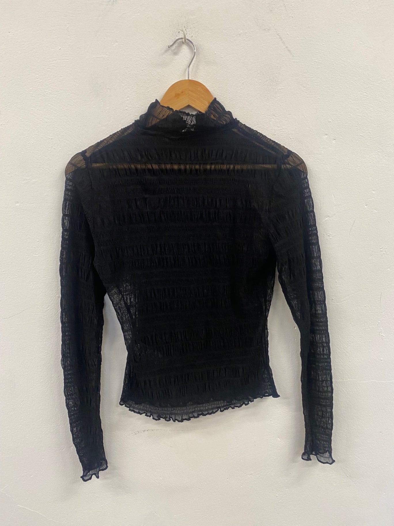 Fabulous Pilcro gypsy sheer mesh Top UKS Black CP002