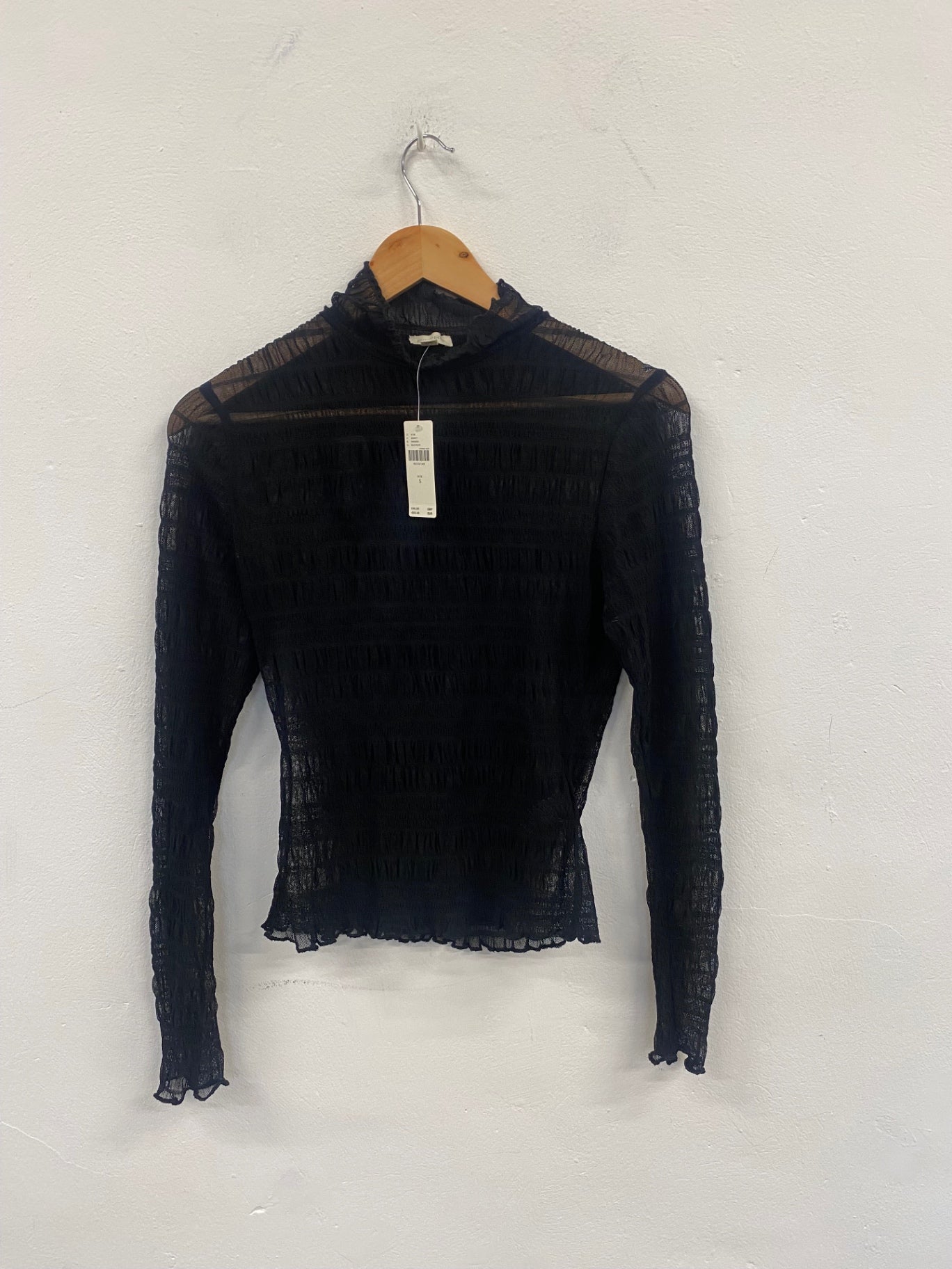 Fabulous Pilcro gypsy sheer mesh Top UKS Black CP002