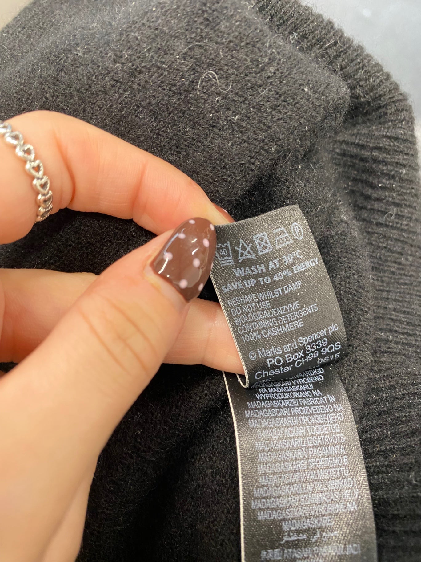 Fabulous Marks & Spencer cashmere Jumper UK 10 Black CP002