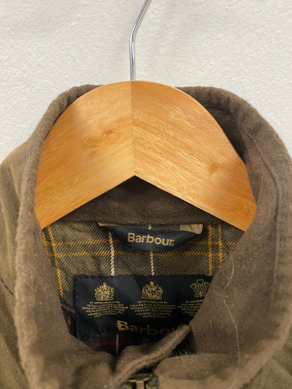 Fabulous Barbour Utility Jacket Tartan Lining Uk10 Olive Brown CP002