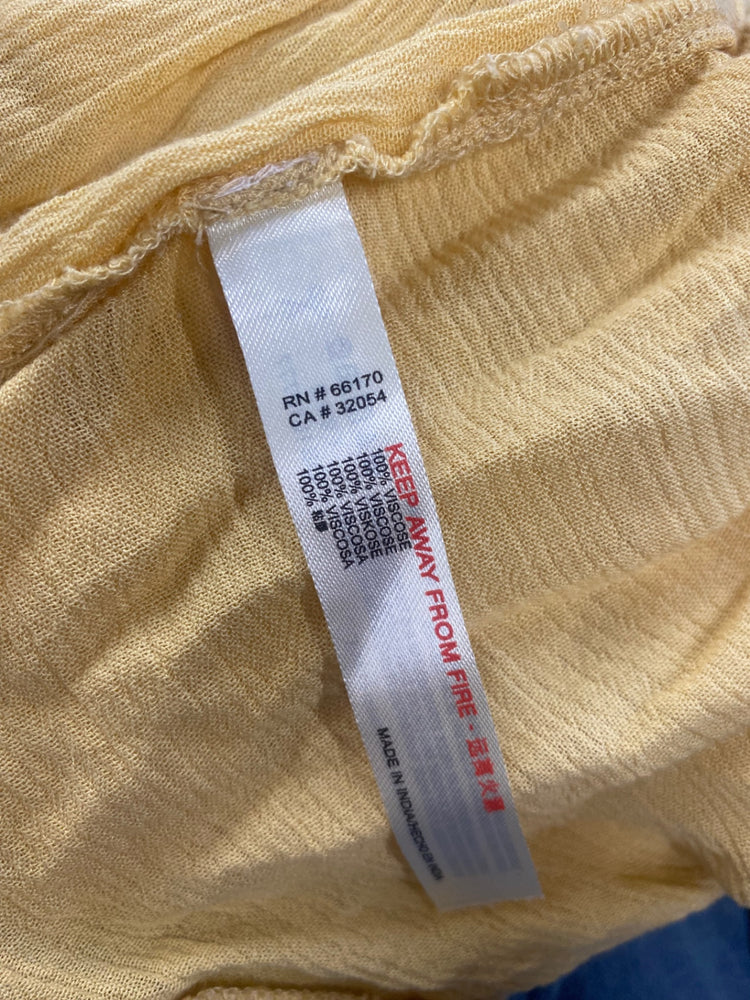 Fabulous Free People boho Crissy Cross Top UKS soft Yellow CP002