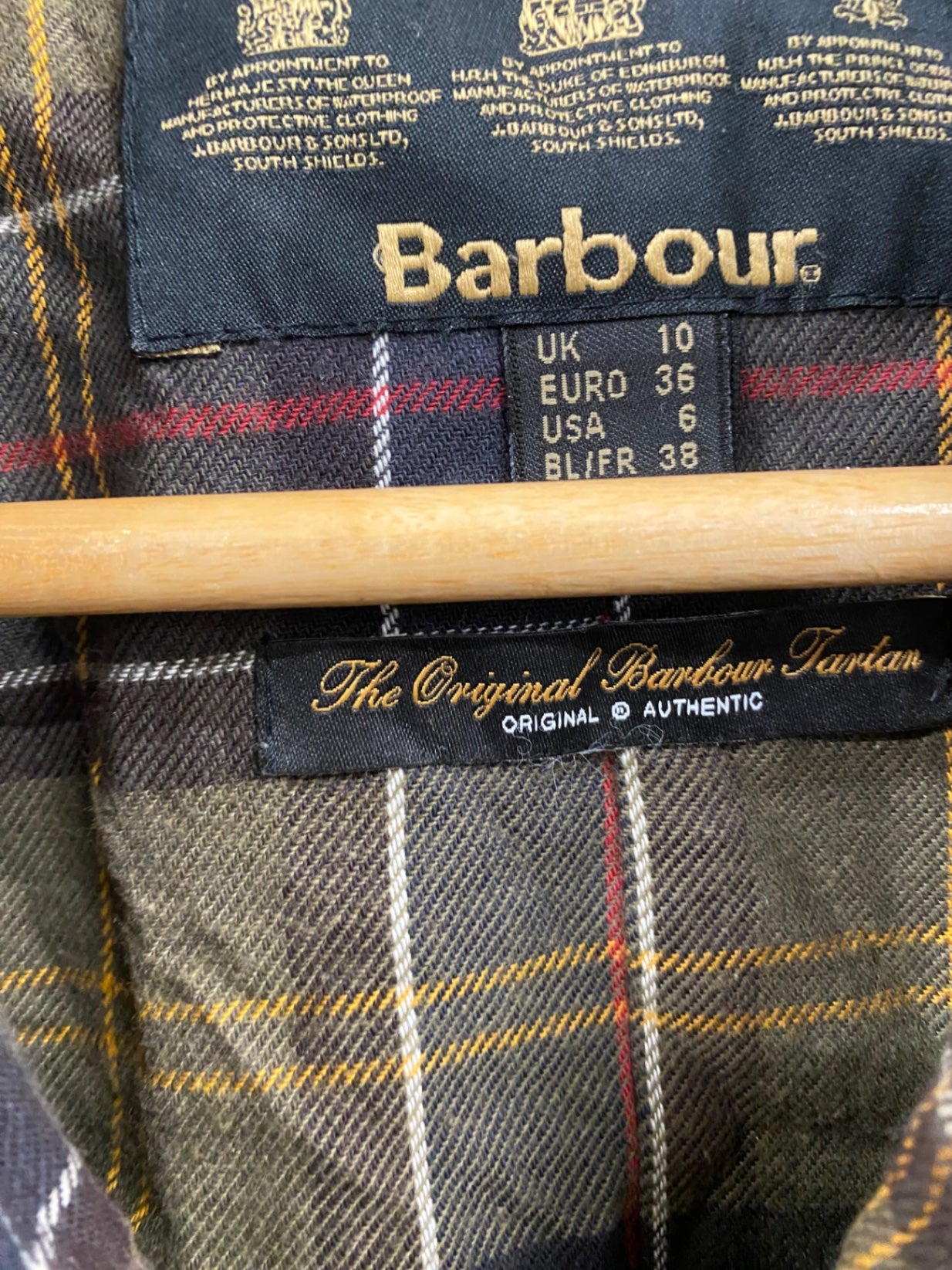 Fabulous Barbour Utility Jacket Tartan Lining Uk10 Olive Brown CP002