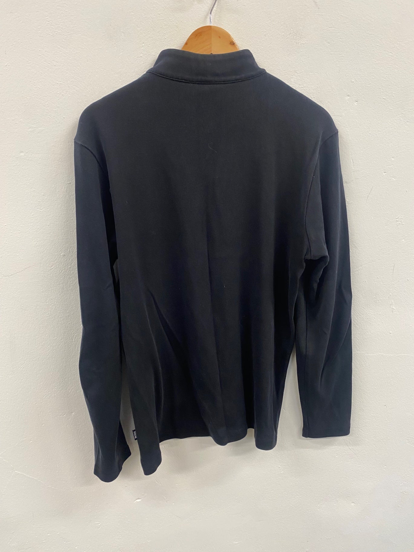 Fabulous Hugo Boss 1/4 Zip Top UkXL Black Pure Cotton CP002