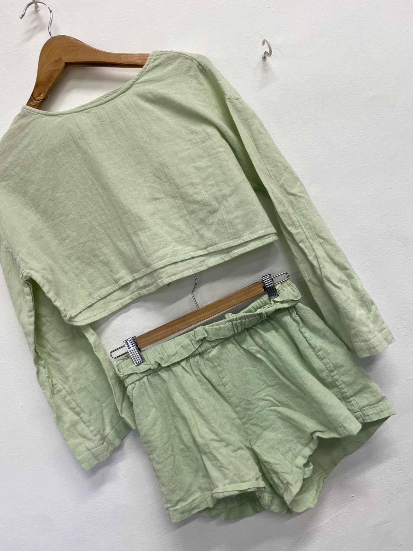 Fabulous Onia Loungewear Set linen UK 8 Mint Green SH493