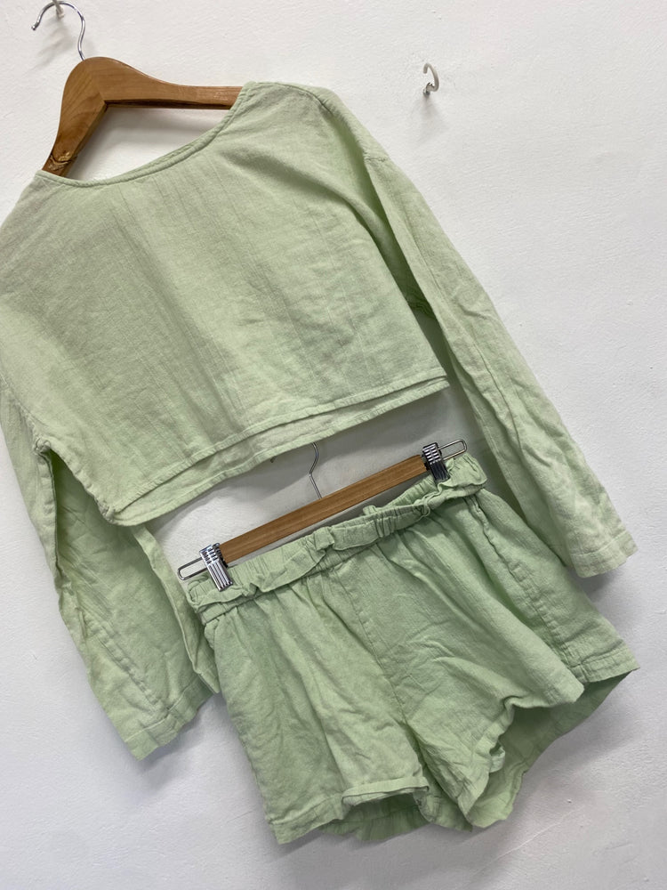 Fabulous Onia Loungewear Set linen UK 8 Mint Green SH493