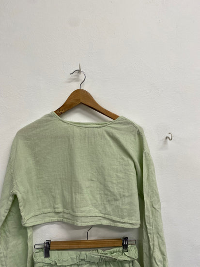 Fabulous Onia Loungewear Set linen UK 8 Mint Green SH493