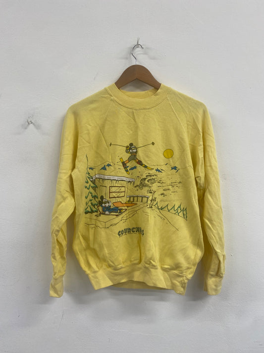 Fabulous Michel Bachoz Courchevel Disney vintage Sweater UkM Yellow LB500