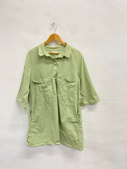 Fabulous Cos Midi shirt Dress UK 16 Mint Green MW492