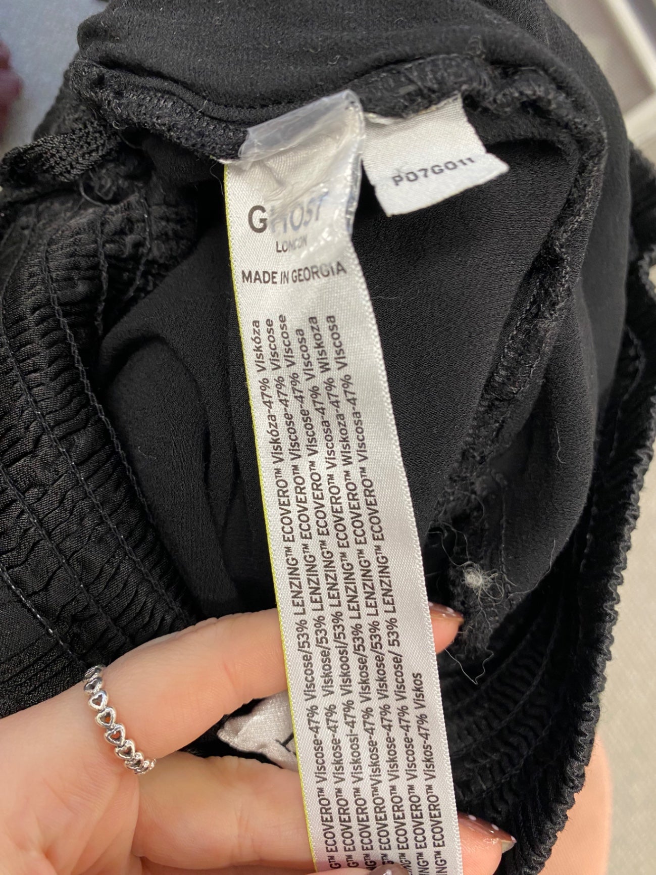 Fabulous Ghost london Wide leg trousers UK 10 Black satin look SS002