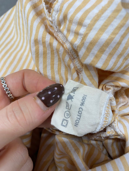 Fabulous NoLoGo midi Dress UK 8 Peach striped MW492 