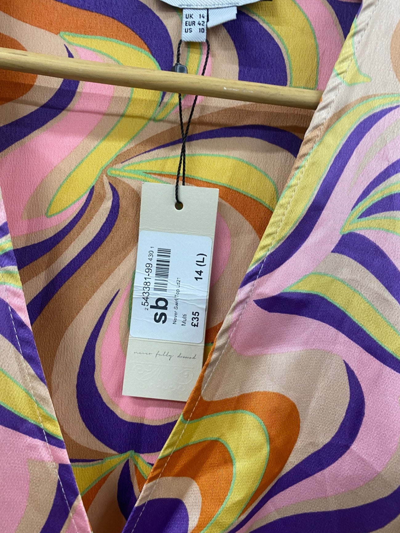 Fabulous Never Fully Dressed Autumnal Swirl Co ord UK14 L New FQ501