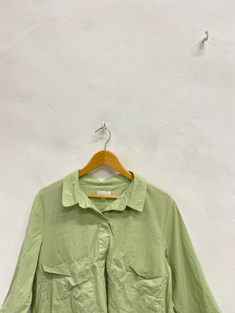 Fabulous Cos Midi shirt Dress UK 16 Mint Green MW492