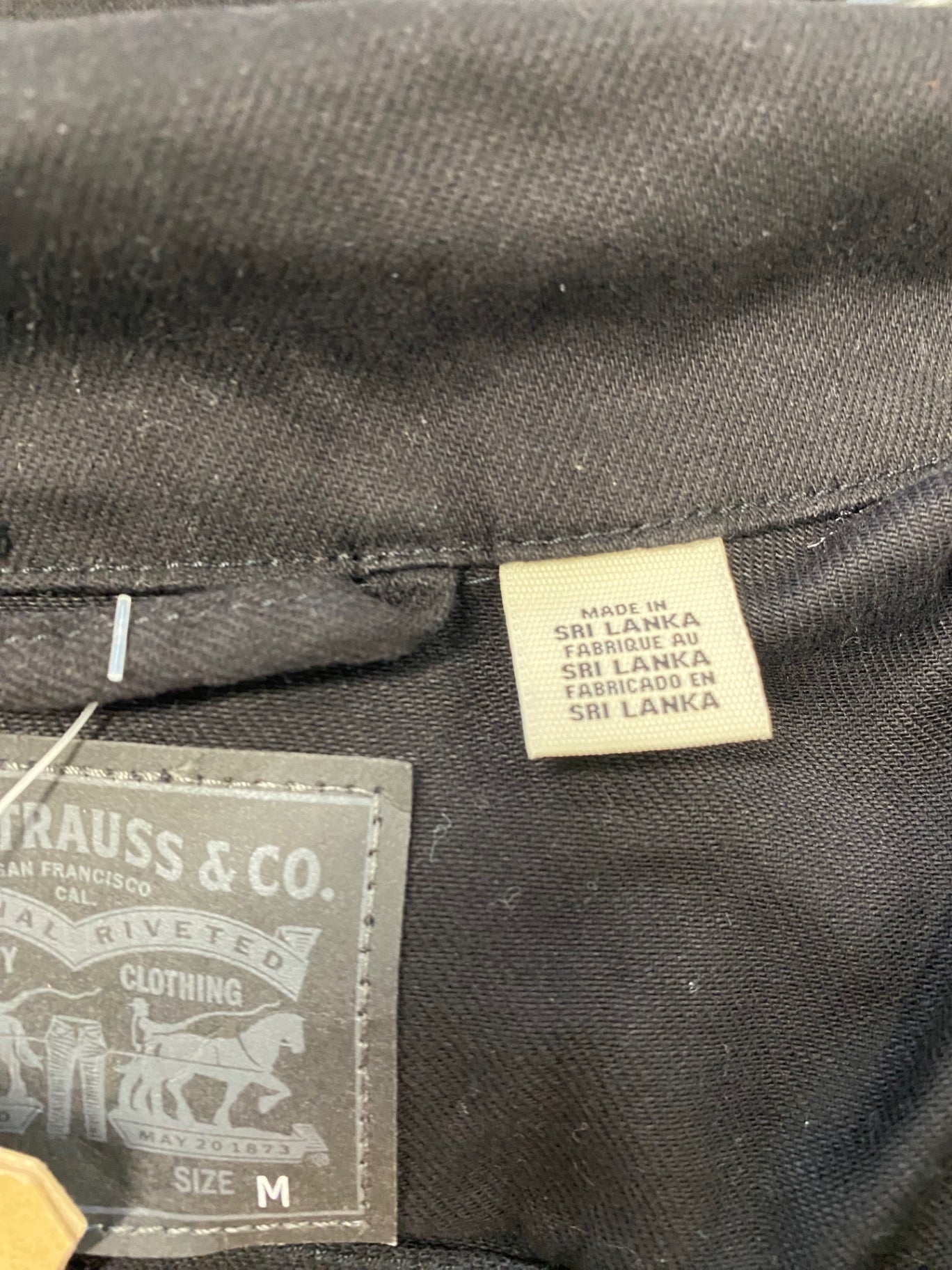 Fabulous Levi's original trucker Jacket UK 10 Black new FQ501