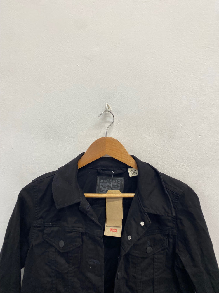 Fabulous Levi's original trucker Jacket UK 10 Black new FQ501