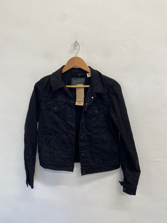 Fabulous Levi's original trucker Jacket UK 10 Black new FQ501