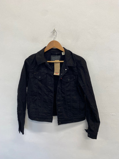 Fabulous Levi's original trucker Jacket UK 10 Black new FQ501