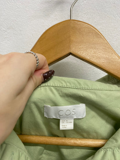 Fabulous Cos Midi shirt Dress UK 16 Mint Green MW492