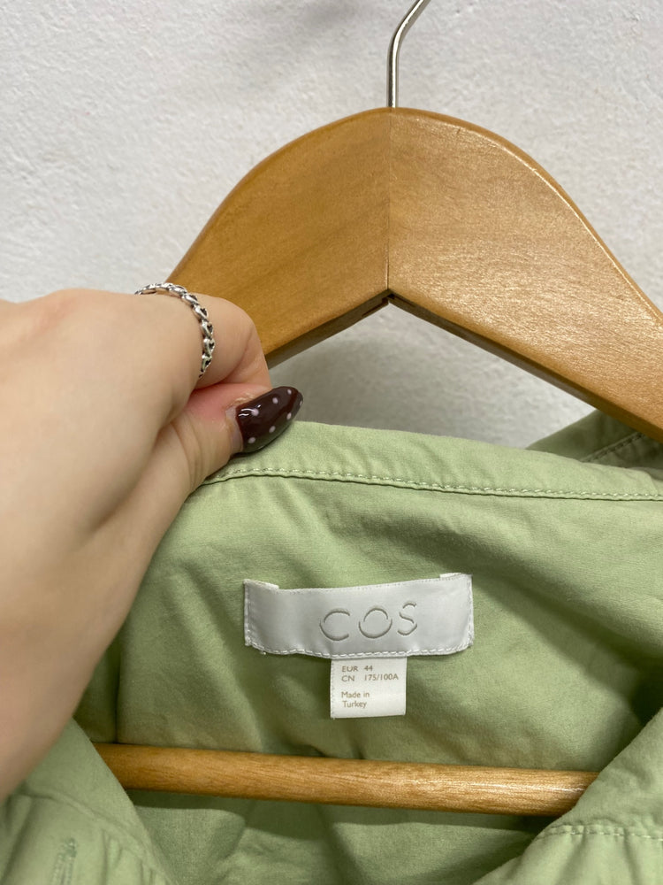 Fabulous Cos Midi shirt Dress UK 16 Mint Green MW492