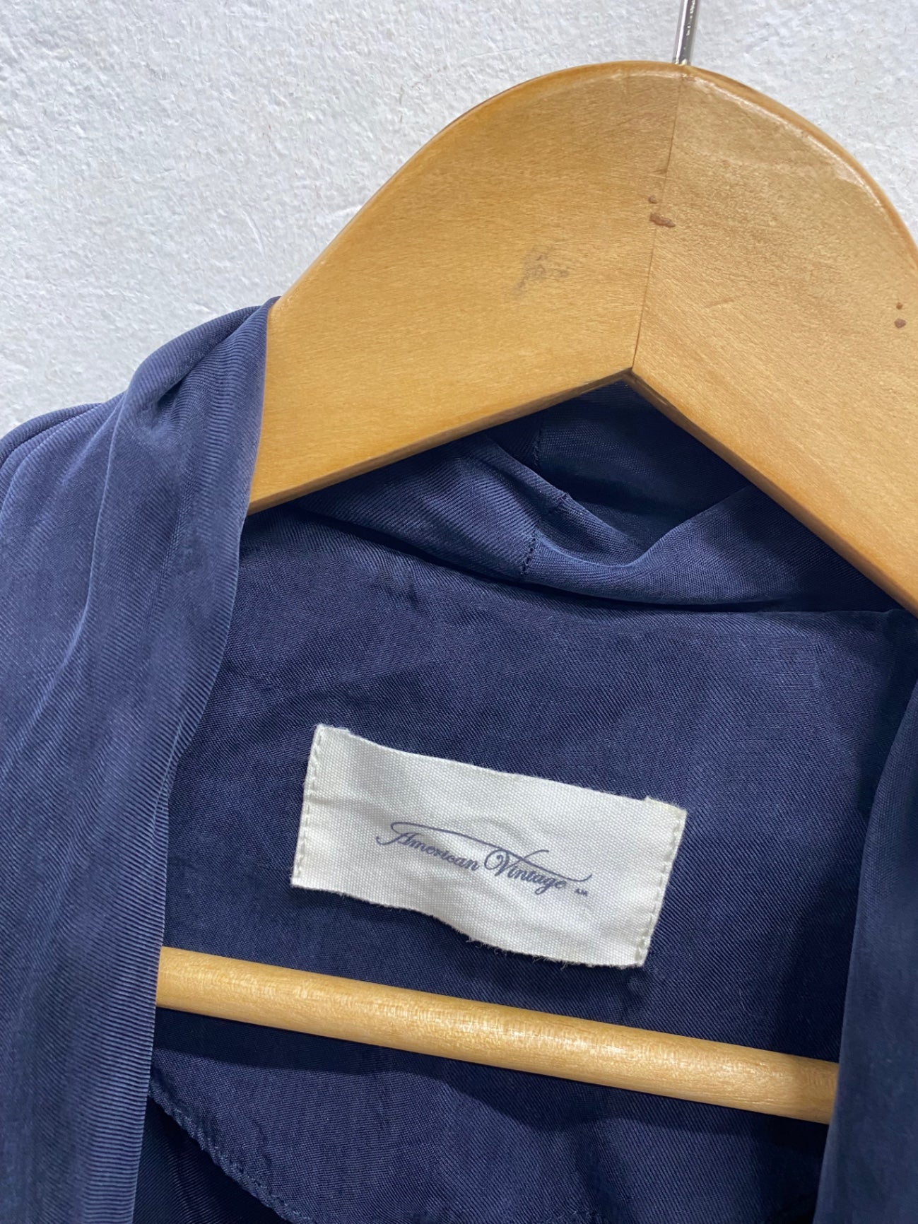 Fabulous American vintage longline Kimono UK 8 Navy Blue SS002