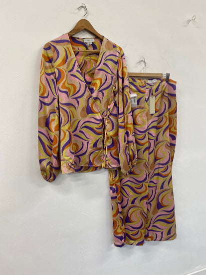 Fabulous Never Fully Dressed Autumnal Swirl Co ord UK14 L New FQ501