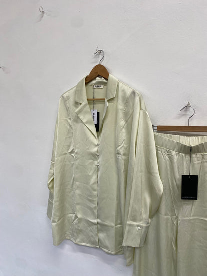 Fabulous 4th & reckless Two-piece set UK 14 Mint satin FQ501