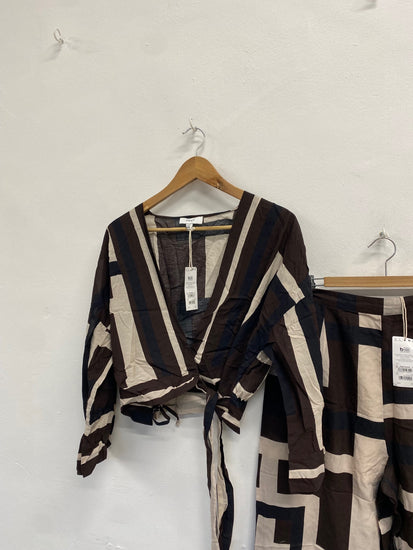 Fabulous Next Two-piece set UK 14 Brown beige lightweight FQ501