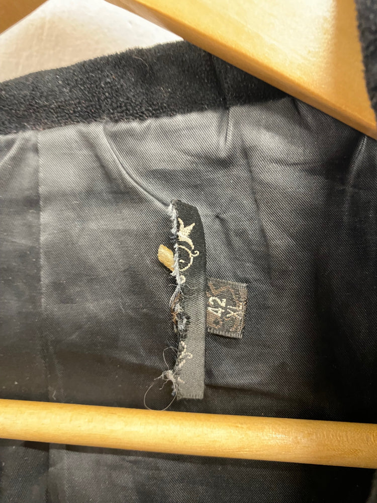 Fabulous vintage Brick lane London Leather Jacket UK 12-14 Black hooded SS002