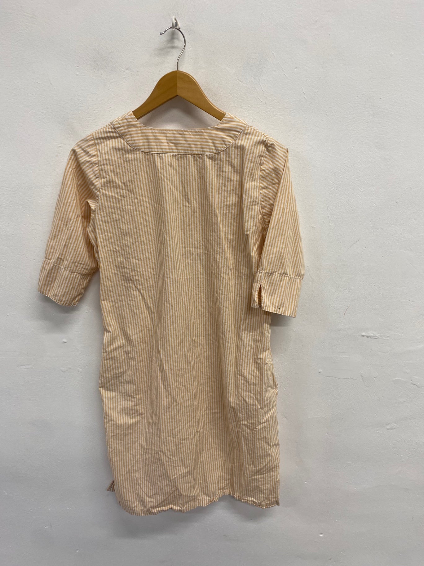 Fabulous NoLoGo midi Dress UK 8 Peach striped MW492 