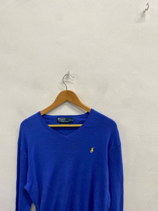 Fabulous men’s Polo by Ralph Lauren Sweater UK M Blue cotton LG276