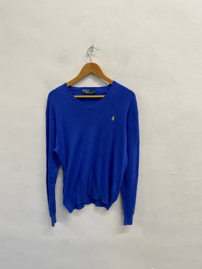 Fabulous men’s Polo by Ralph Lauren Sweater UK M Blue cotton LG276