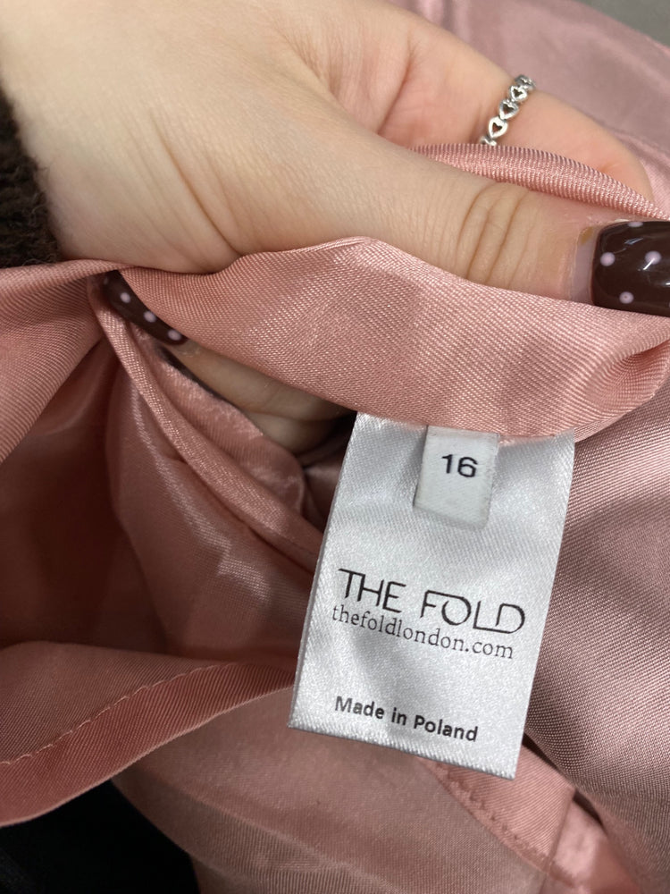 Fabulous The Fold London northcote Midi Dress UK 16 Black LG276