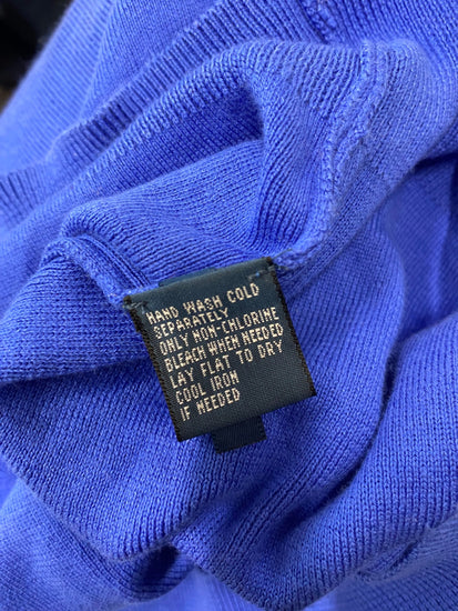 Fabulous men’s Polo by Ralph Lauren Sweater UK M Blue cotton LG276