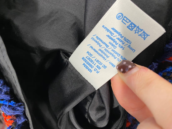 Fabulous Boden Midi Dress UK 14 long Tweed checked blue LG276