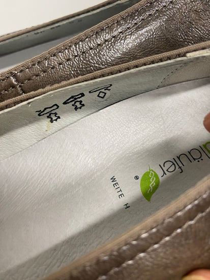 Fabulous WaldLaufer leather width H Ballet Flats UK6.5 Taupe