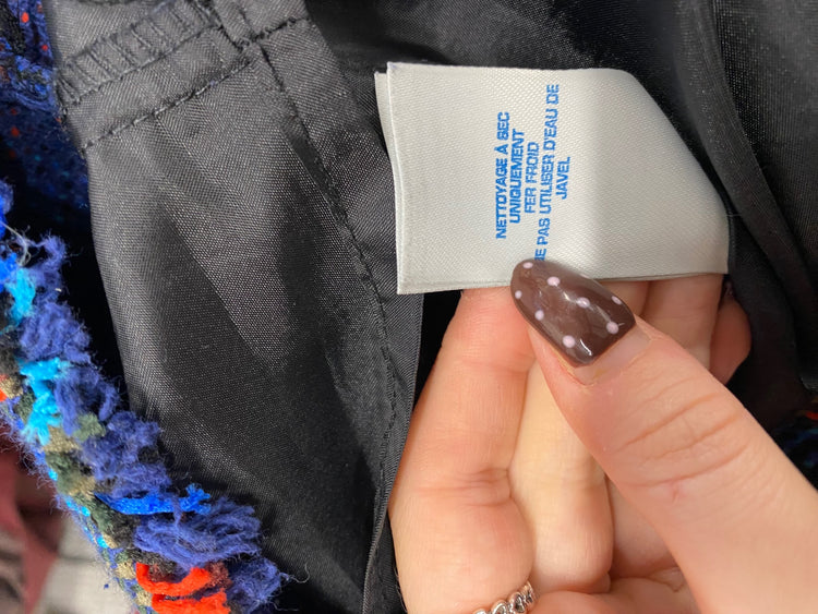 Fabulous Boden Midi Dress UK 14 long Tweed checked blue LG276